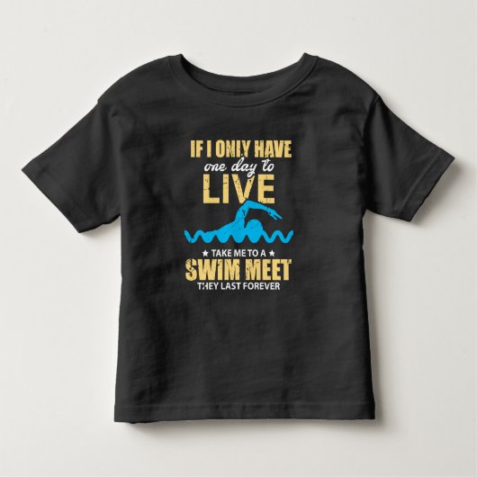 水泳の泳ぐ人のTシャツのおもしろいな水泳のワイシャツのスポーツ トドラーTシャツ (正面)