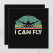 水泳の贈り物おもしろいが飛べる水泳 招待状 (正面/裏面)