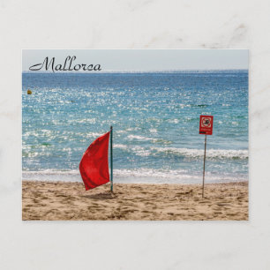 水泳の赤い旗がビーチにない – Mallorca ポストカード