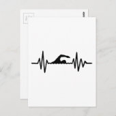 水泳の頻度 ポストカード (正面/裏面)