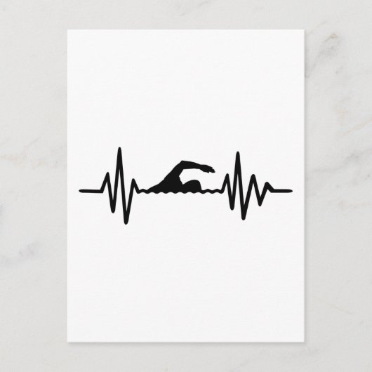 水泳の頻度 ポストカード (正面)