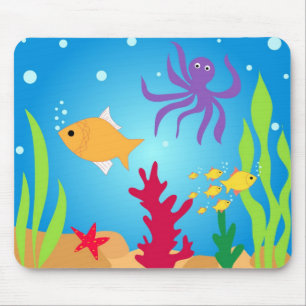 水泳の魚 マウスパッド