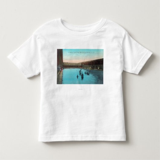 水泳のTankBoyes Hot Springs、カリフォルニアの眺め トドラーTシャツ (正面)