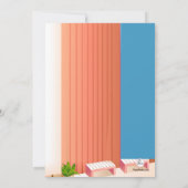 水泳はプールのパーティの招待状を加えます 招待状 (裏面)