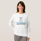 水泳は仕事の睡眠を食べます Tシャツ (正面フル)