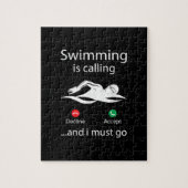 水泳は拒否を呼び出している受け入れ&私は行かなければならない ジグソーパズル (縦)