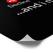 水泳は拒否を呼び出している受け入れ&私は行かなければならない ポスター (角)