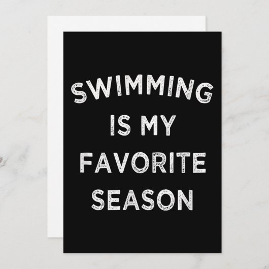 水泳は私のシーズンお気に入りの泳ぐ人 シーズンカード (正面/裏面)