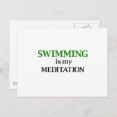 水泳は私の瞑想である ポストカード (正面/裏面)