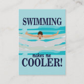 水泳は私をクール泳ぐ人スイミングコーチ 名刺 (正面)