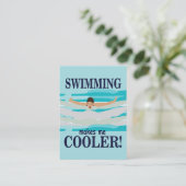 水泳は私をクール泳ぐ人スイミングコーチ 名刺 (スタンド正面)