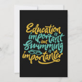 水泳は重要なおもしろい泳ぐ人恋人ギフト シーズンカード (正面)