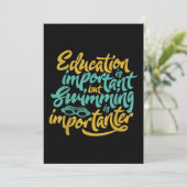 水泳は重要なおもしろい泳ぐ人恋人ギフト シーズンカード (スタンド正面)