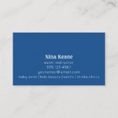 水泳インストラクタースプラッシュ 名刺 (裏面)