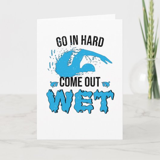 水泳インストラクター泳ぐ人スイミングクラブ水 カード (正面)