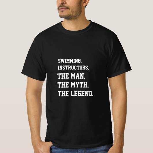 水泳インストラクター男の神話ザ・レジェンド Tシャツ (正面)