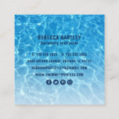 水泳インストラクター スクエア名刺 (裏面)