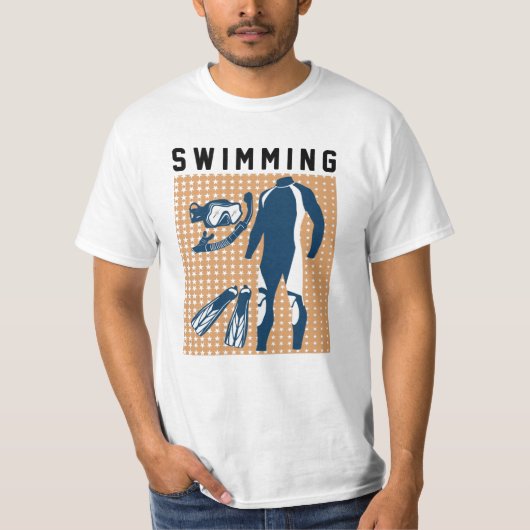 水泳ウェアとゴーグル Tシャツ (正面)