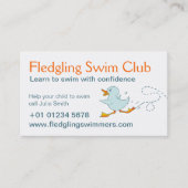 水泳クラブ水泳の先生の名刺 名刺 (正面)