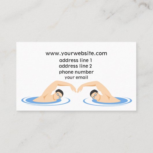 水泳クールインストラクター 名刺 (裏面)