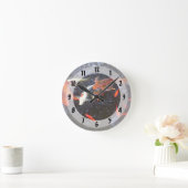 水泳コイ ラウンド壁時計 (ホーム)