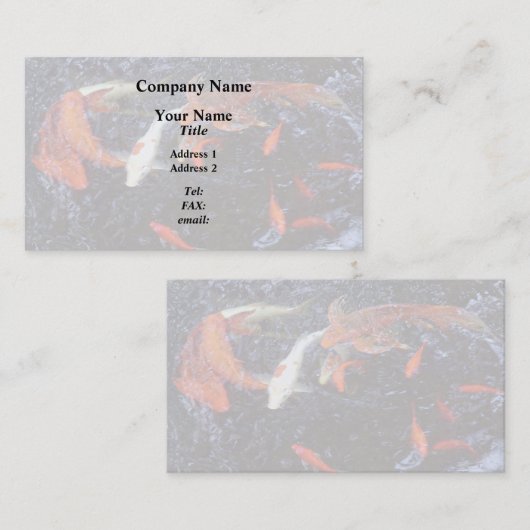 水泳コイ 名刺 (正面/裏面)