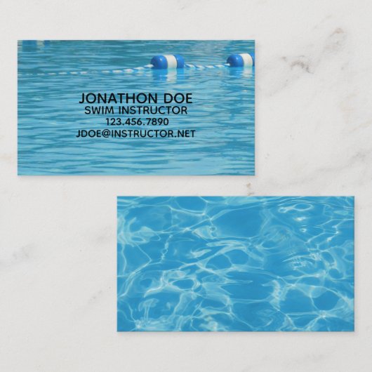 水泳コーチ 名刺 (正面/裏面)