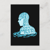 水泳デザインギフト泳ぐ人夏ギフト エンクロージャーカード (正面)