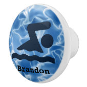 水泳デザインセラミックプルまたはノブ セラミックノブ (右)