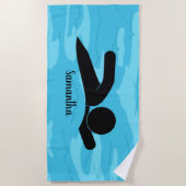 水泳デザインビーチタオル ビーチタオル (正面)