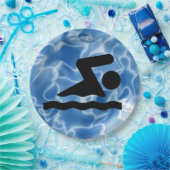 水泳デザイン紙パーティープレート ペーパープレート (パーティー)