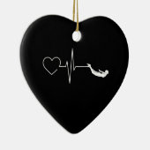 水泳ハートビートギフトfor泳ぐ人 セラミックオーナメント (右)