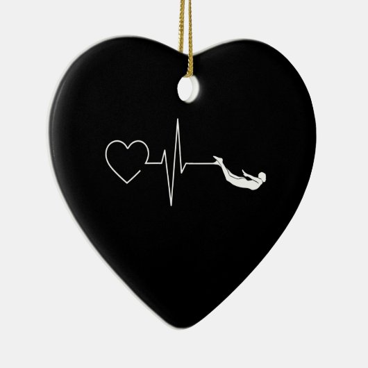水泳ハートビートギフトfor泳ぐ人 セラミックオーナメント (右)