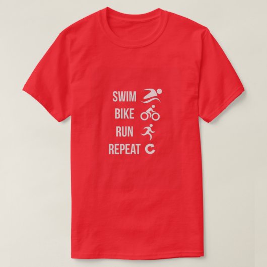 水泳バイクレー走プリピーター・トライアスロン Tシャツ (デザイン正面)