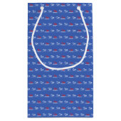 水泳パターン名前をカスタムする スモールペーパーバッグ (裏面)