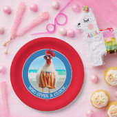 水泳パンツのビーチのオンドリの男Chillin ペーパープレート (パーティー)