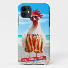 水泳パンツのビーチのオンドリの男Chillin iPhone 11 ケース