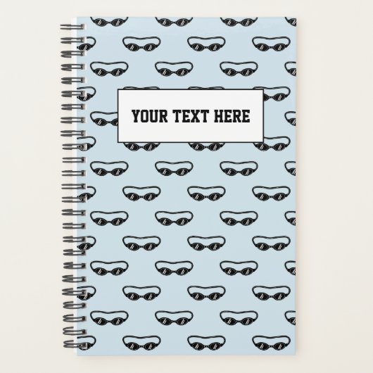 水泳パーソナライズされたコーチ及び泳ぐ人 プランナー手帳 (正面)