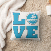 水泳ラブ装飾用クッションの競争泳ぐ人 クッション (ブランケット)