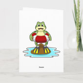 水泳リングで泳ぐカエル カード (裏面)