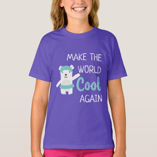 水泳リング気候変動を伴うホッキョクグマ Tシャツ (正面)