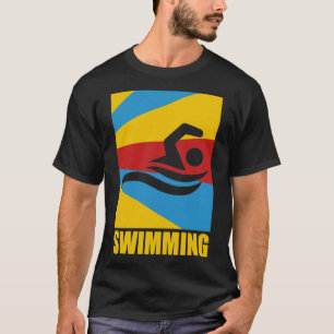 水泳ヴィンテージ泳ぐ人ダイビングレトロギフト Tシャツ