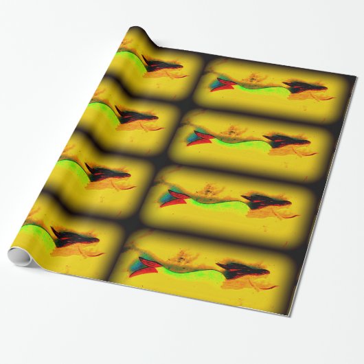 水泳人魚の包装紙 ラッピングペーパー (アンロールド)