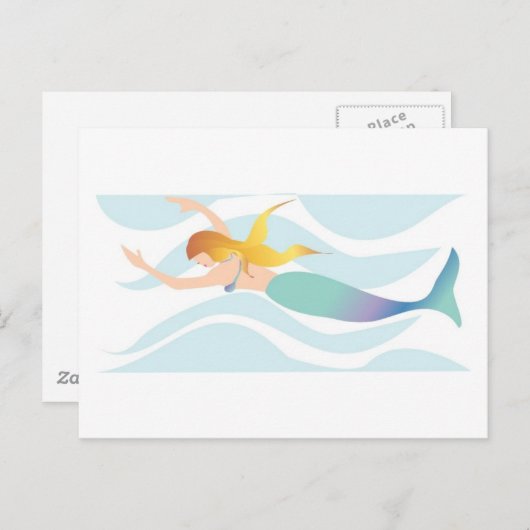水泳人魚 ポストカード (正面/裏面)