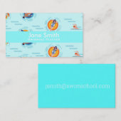 水泳先生,水泳コーチ,水泳インストラクター 名刺 (正面/裏面)