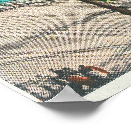 水泳区域の空中表示 ポスター (角)