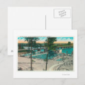 水泳区域の空中表示 ポストカード (正面/裏面)