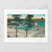 水泳区域の空中表示 ポストカード (正面)