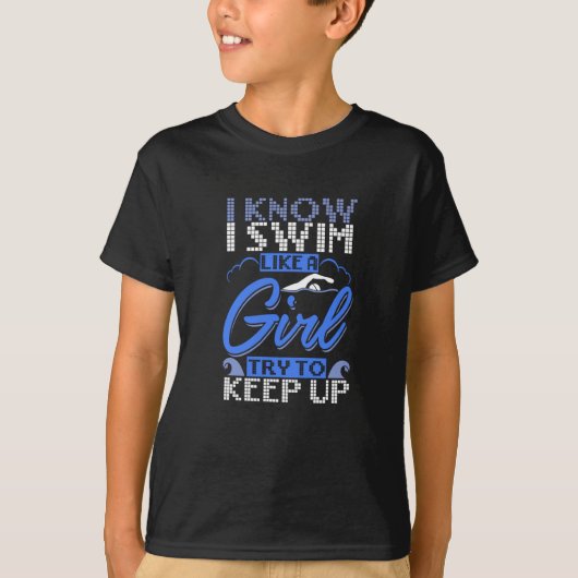 水泳好きな人へのスポーツギフト Tシャツ (正面)