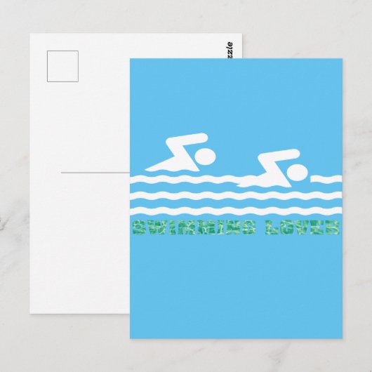 水泳好き ポストカード (正面/裏面)